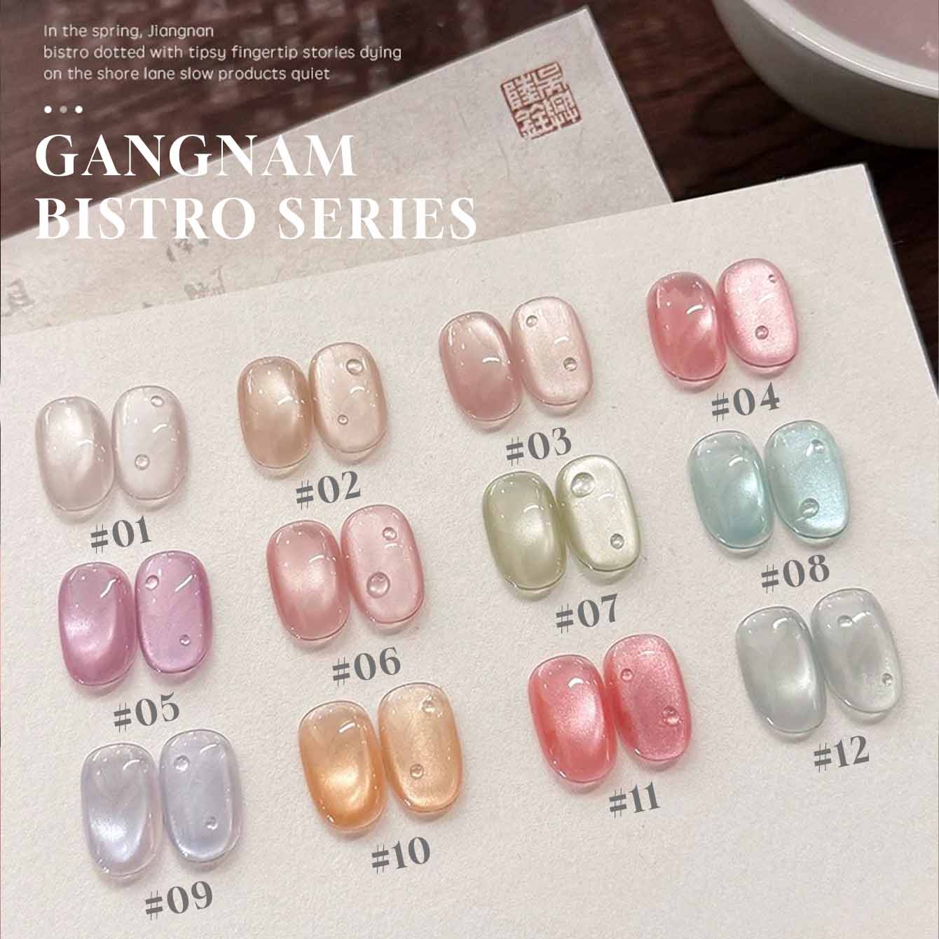 Nail Art Pink Cat Eye - MIANEL 12ML Jiangnan Bistro Cat Eye