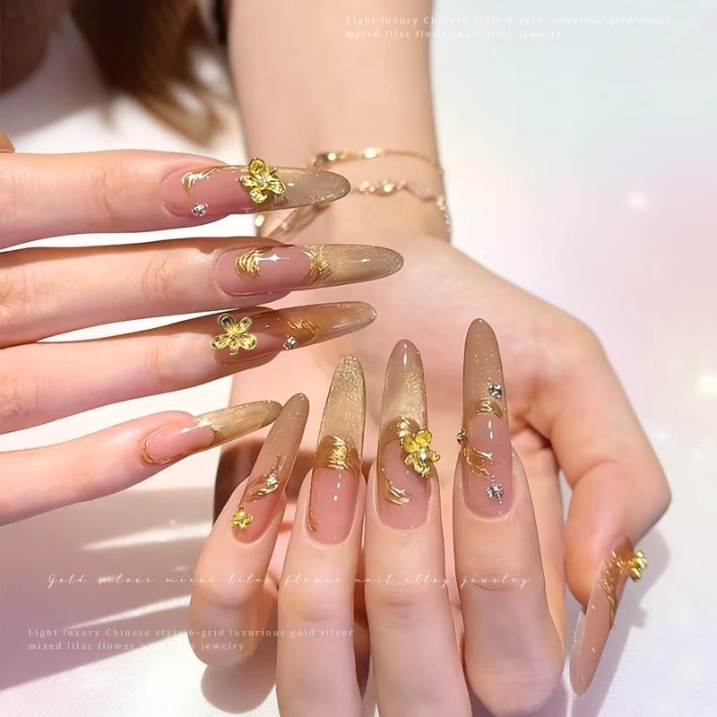 Nail Art Lilac - 20/30 Buah Hiasan Seni Kuku Bunga