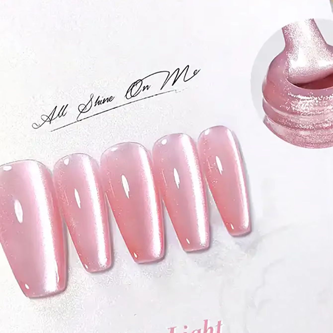 Nail Art Pink Cat Eye - TC 1 Buah Perlengkapan Kuku Seni