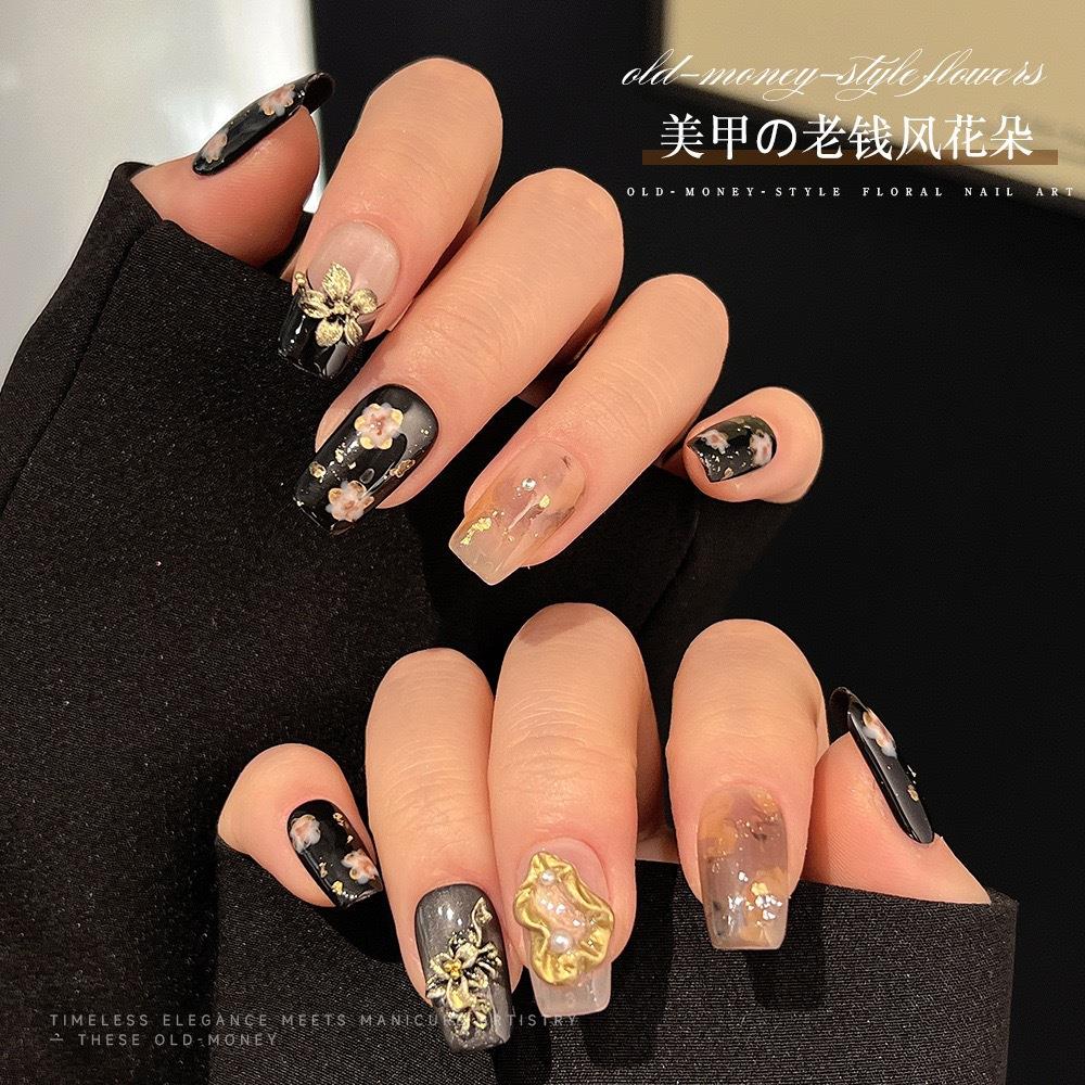 50 pcs Hiasan Kuku Bunga Gaya  - Nail Art Old Money ulasan dan harga