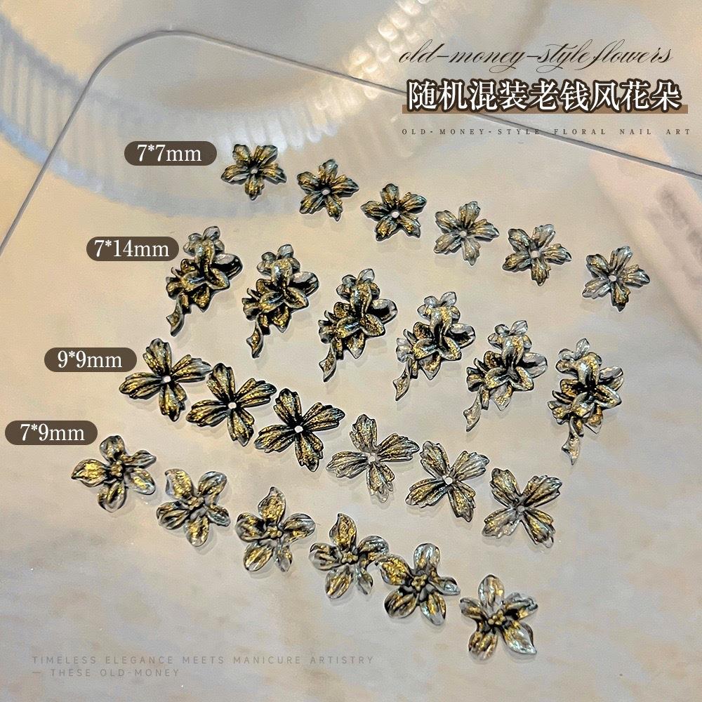 50 pcs Hiasan Kuku Bunga Gaya  - Nail Art Old Money ulasan dan harga
