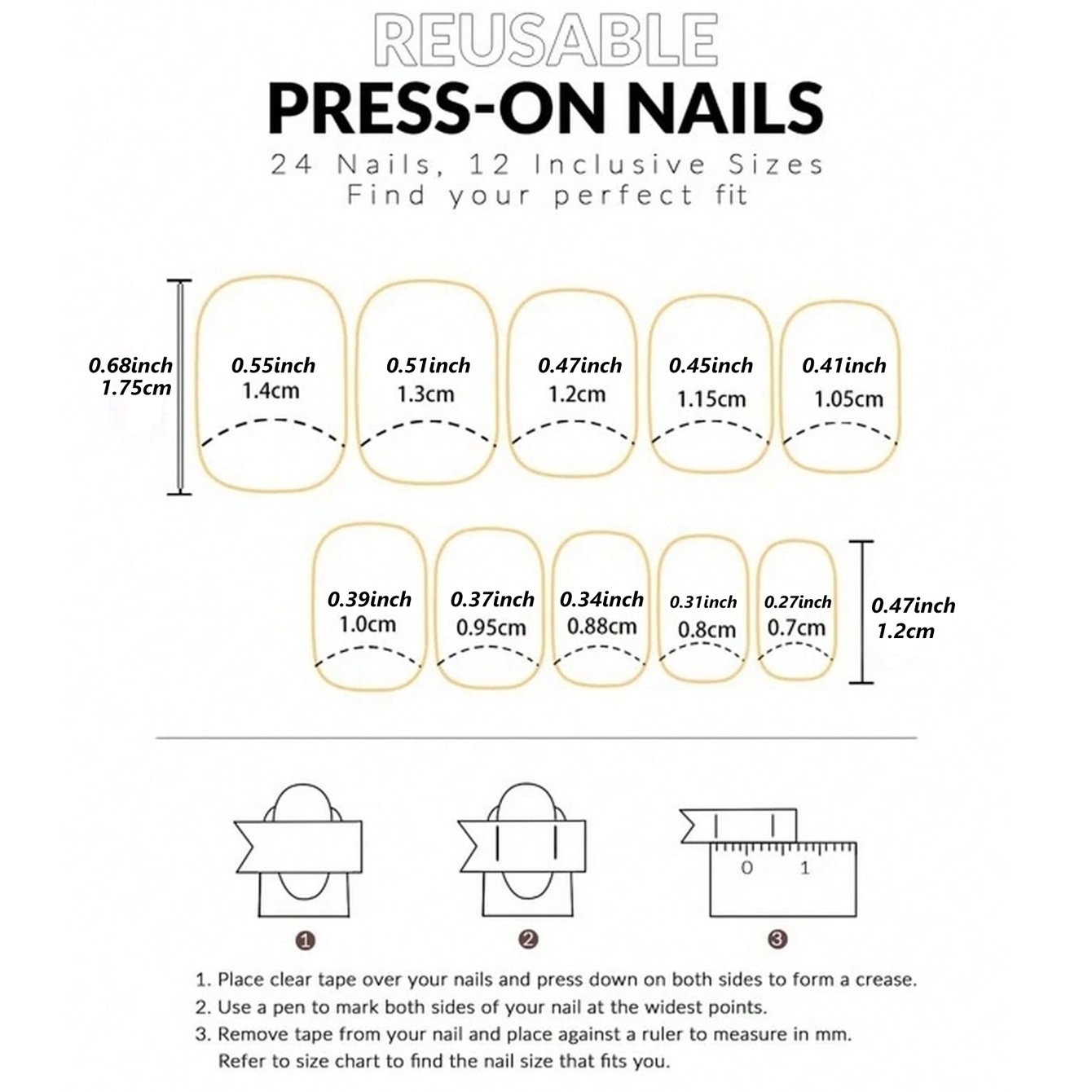 24 Buah Set Kuku Palsu Penutup - Nail Art France ulasan dan harga