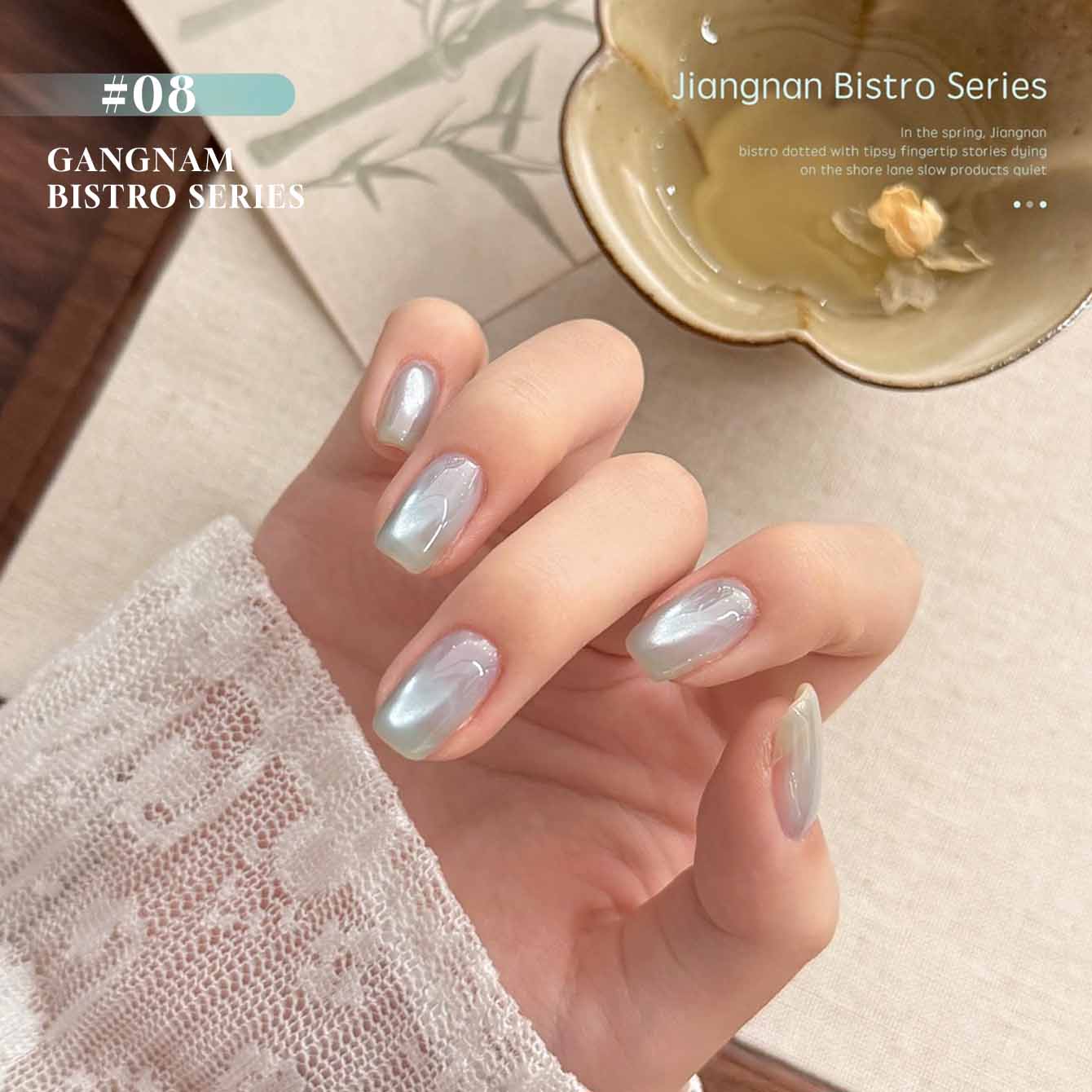 MIANEL 12ML Jiangnan Bistro Ca - Nail Art Pink Cat Eye ulasan dan harga