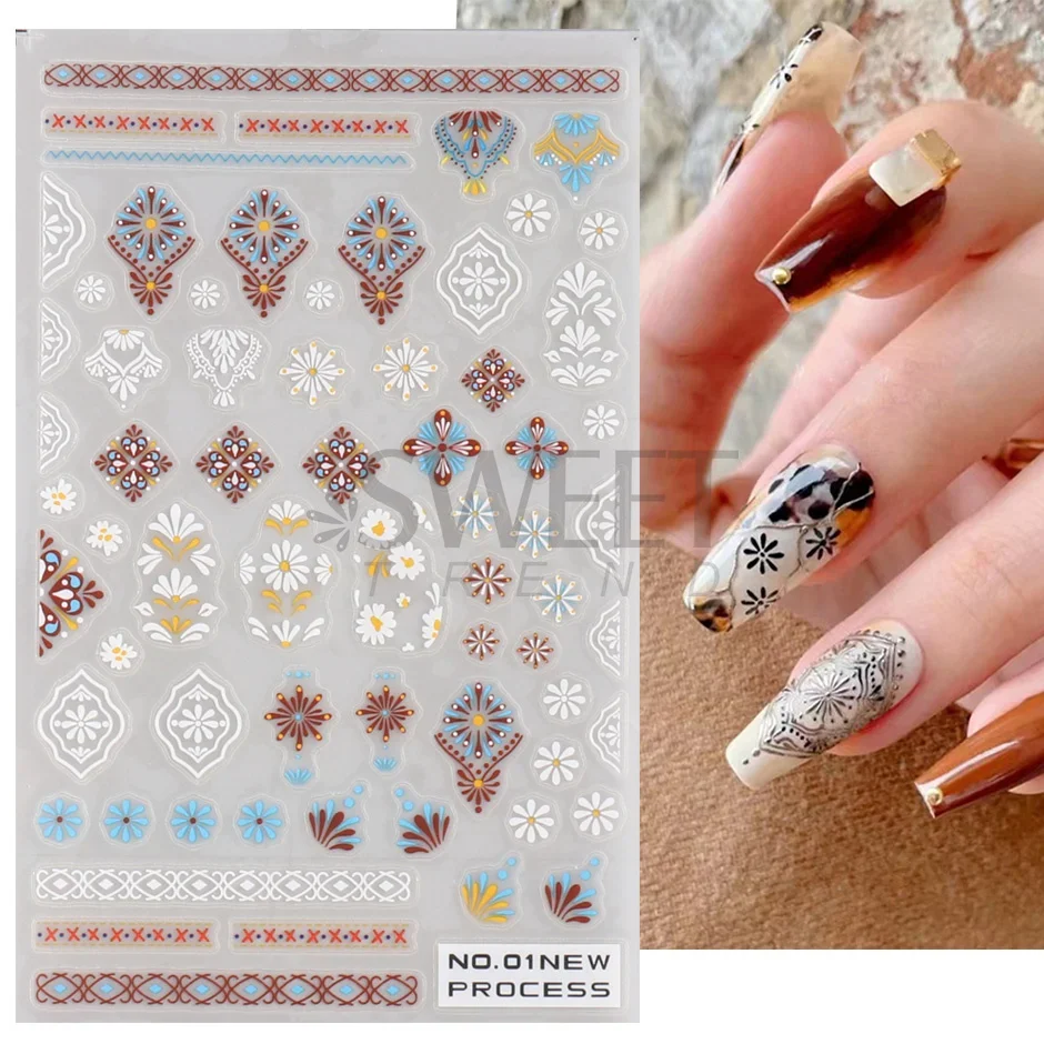 Stiker kuku baru Bohemia 3D Ma - Nail Art France ulasan dan harga