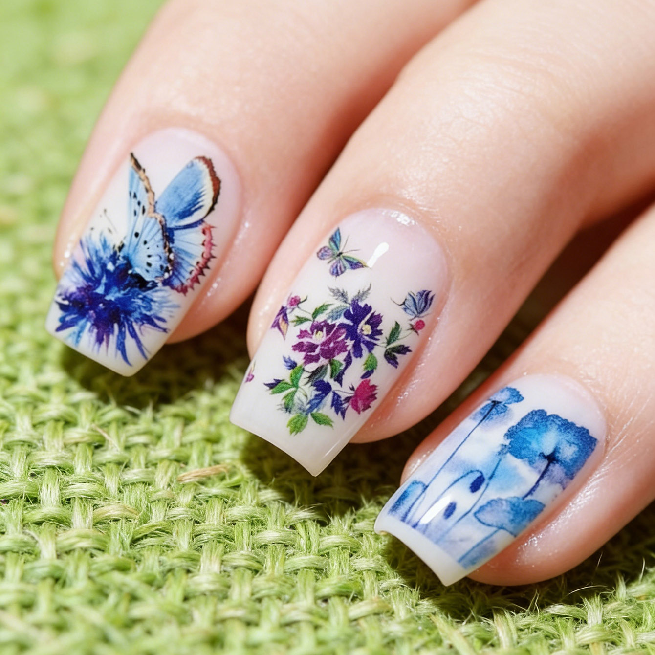 48 Buah Stiker Seni Kuku, Bung - Nail Art France ulasan dan harga