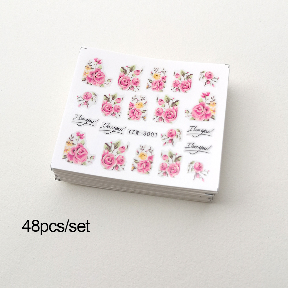 48 Buah Stiker Seni Kuku, Bung - Nail Art France ulasan dan harga