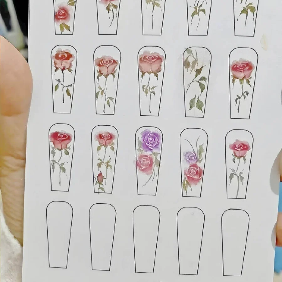 Kertas manik-manik bunga kuku  - Nail Art France ulasan dan harga