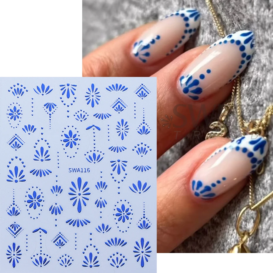 3 Buah Stiker Kuku Gaya Bohemi - Nail Art France ulasan dan harga