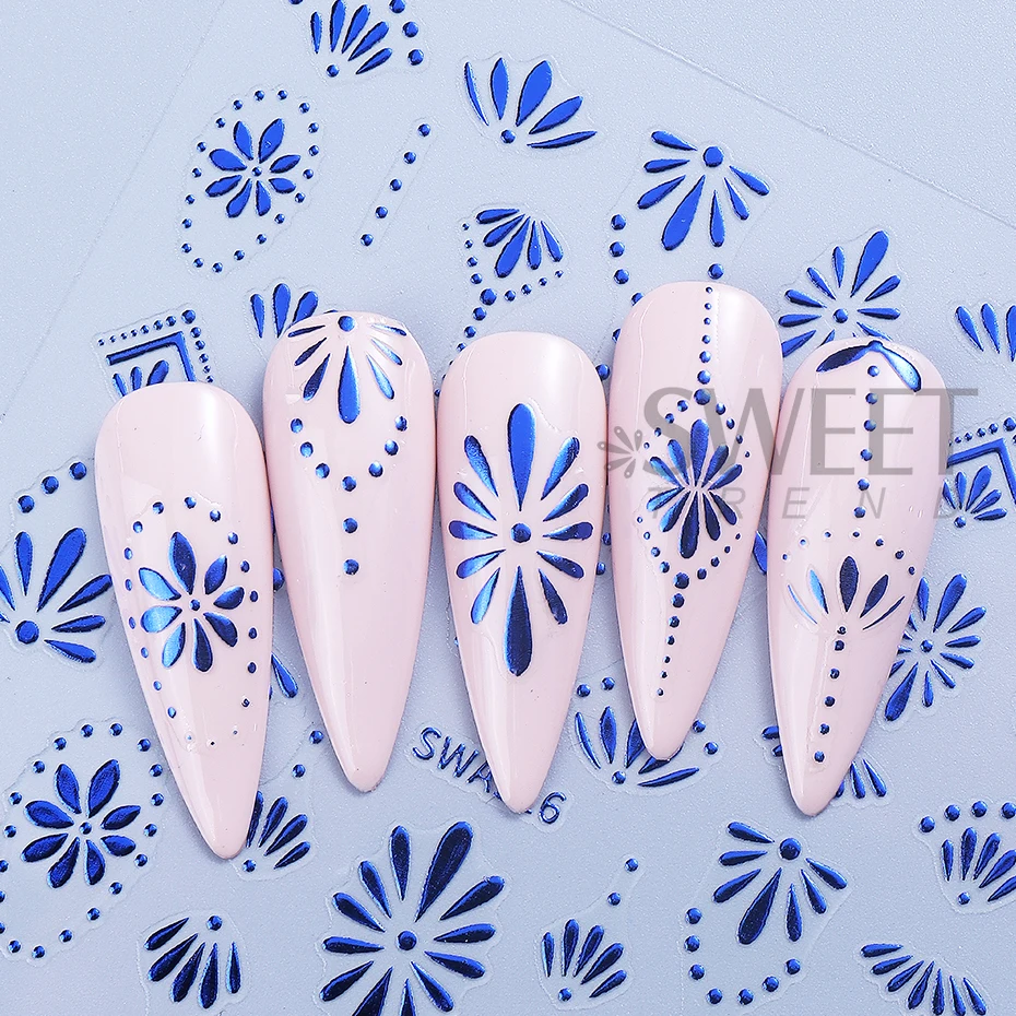 3 Buah Stiker Kuku Gaya Bohemi - Nail Art France ulasan dan harga