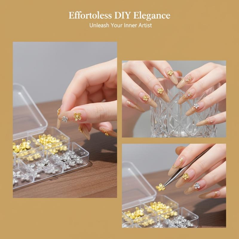 Dekorasi Kuku 3D Bunga Lilac d - Nail Art Lilac ulasan dan harga