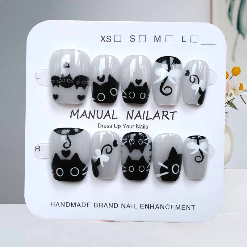 10 Buah Kuku Tekan Buatan Tang - Nail Art Pink Cat Eye ulasan dan harga
